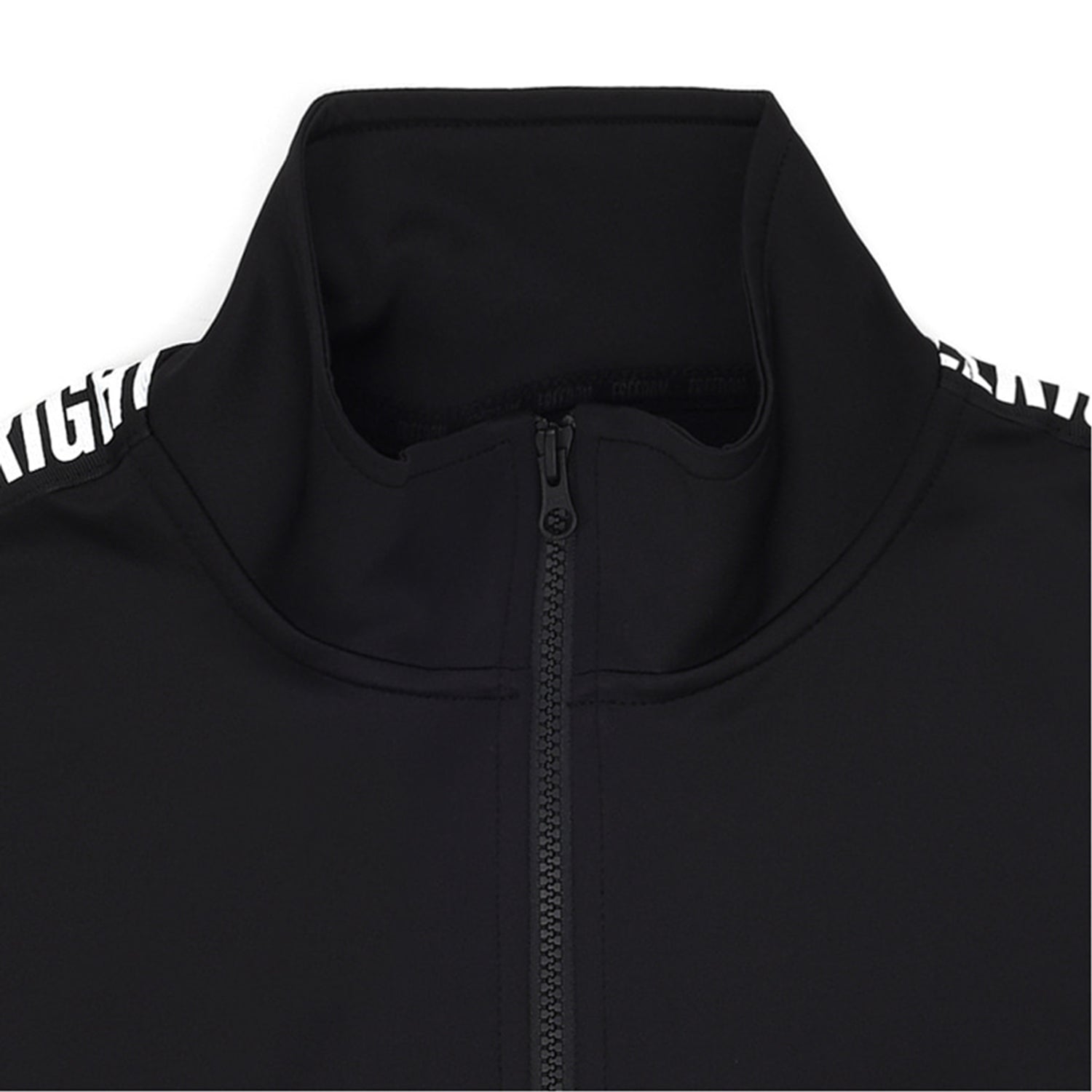 ALLRIGHT Lettering Jersey Jacket (Black/White) detail