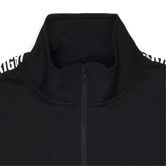 ALLRIGHT Lettering Jersey Jacket (Black/White) detail