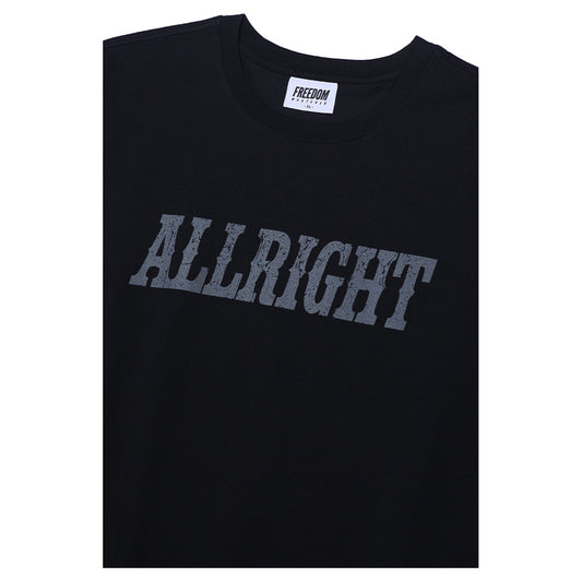 ALLRIGHT Black Horse Overfit T-Shirt (Black) detail