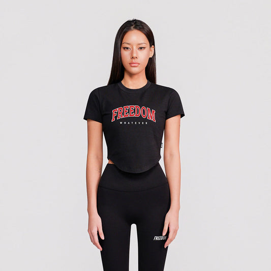 Freedom Arch Logo Crop T-shirt (Black) detail