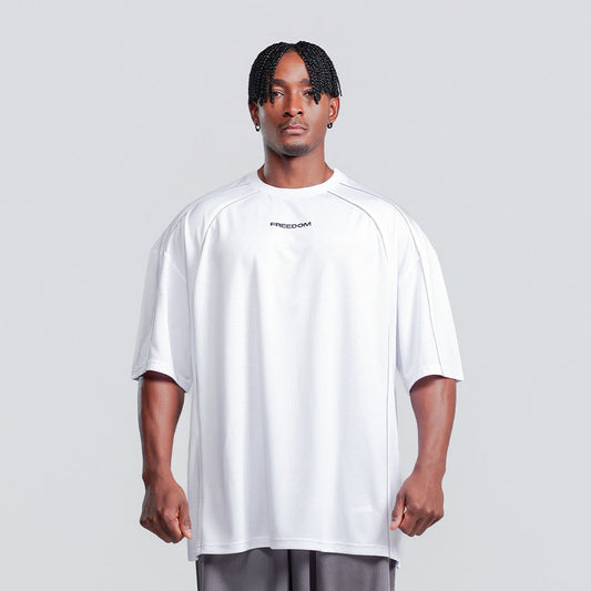 Air Mesh Split T-shirt (White) detail