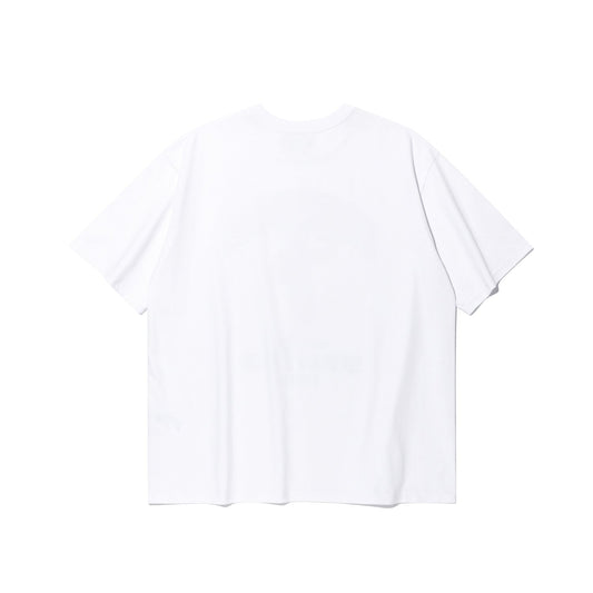 เสื้อยืดลายผู้ชายโชว์กล้ามอกด้านข้าง (สีขาว)