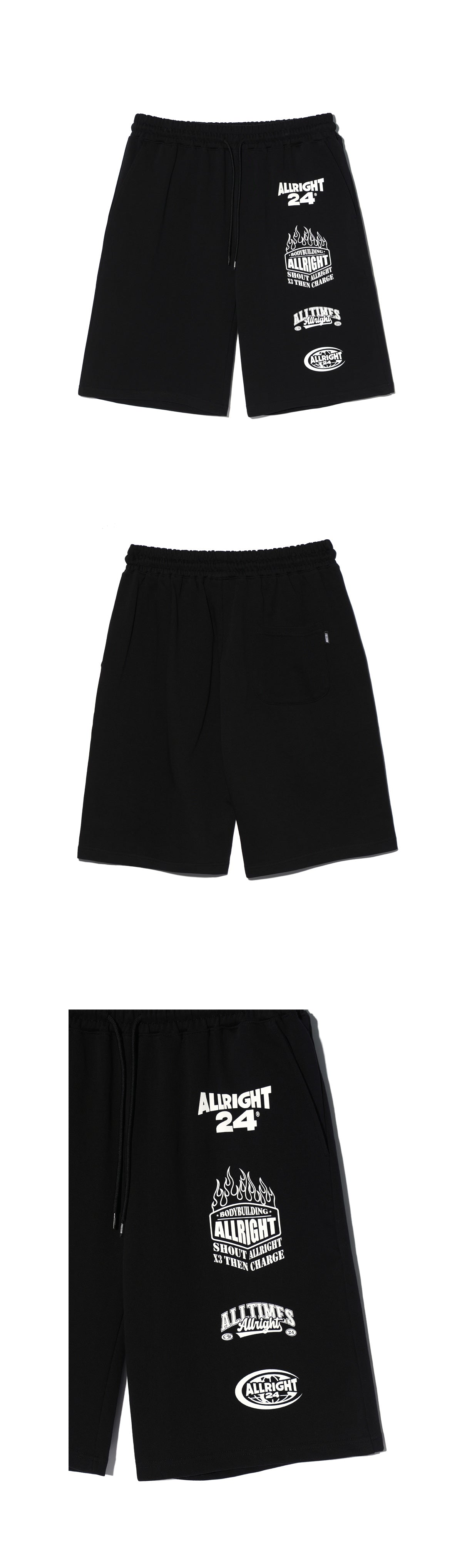 ALLRIGHT X 3 Bermuda Shorts (Black) — product detail