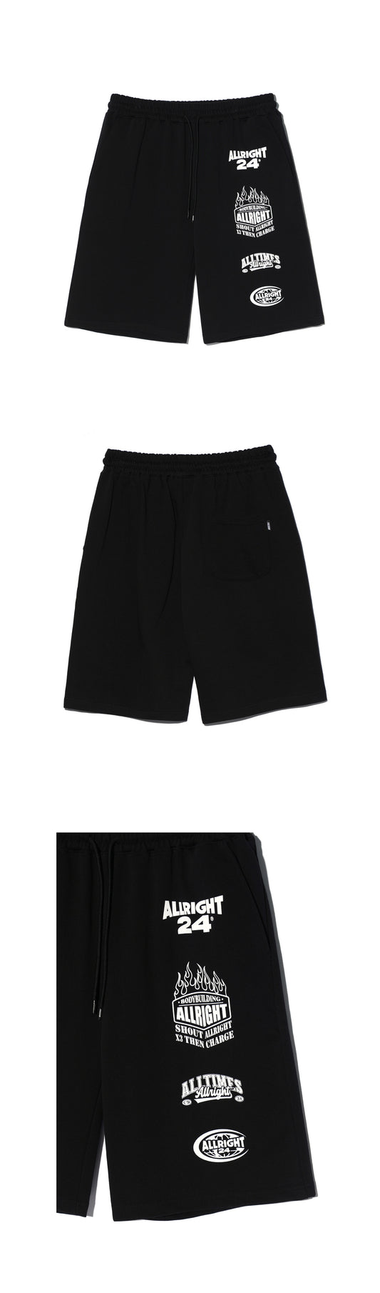 ALLRIGHT X 3 Bermuda Shorts (Black) — product detail