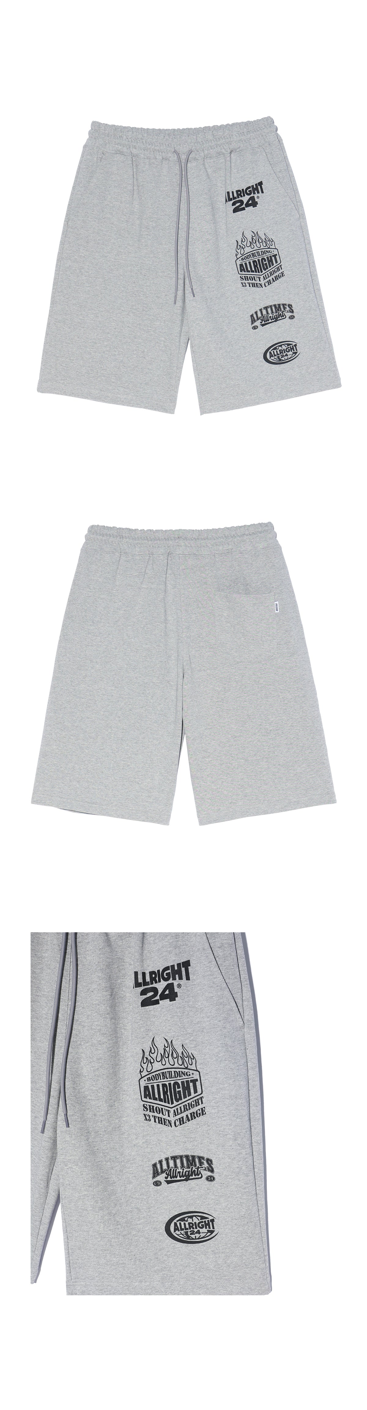 ALLRIGHT X 3 Bermuda Shorts (Gray) — product detail
