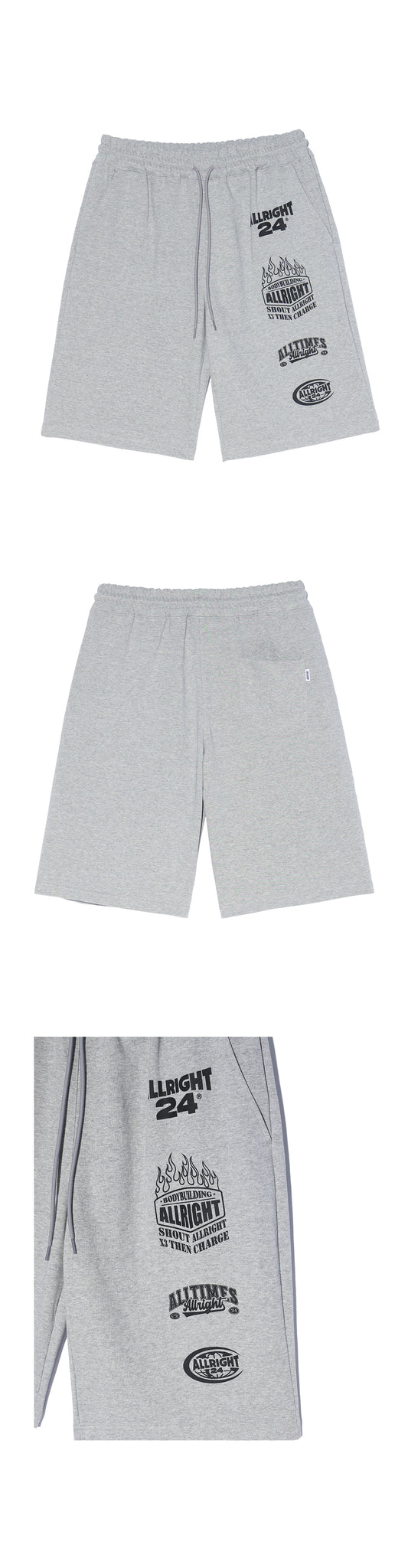 ALLRIGHT X 3 Bermuda Shorts (Gray) — product detail