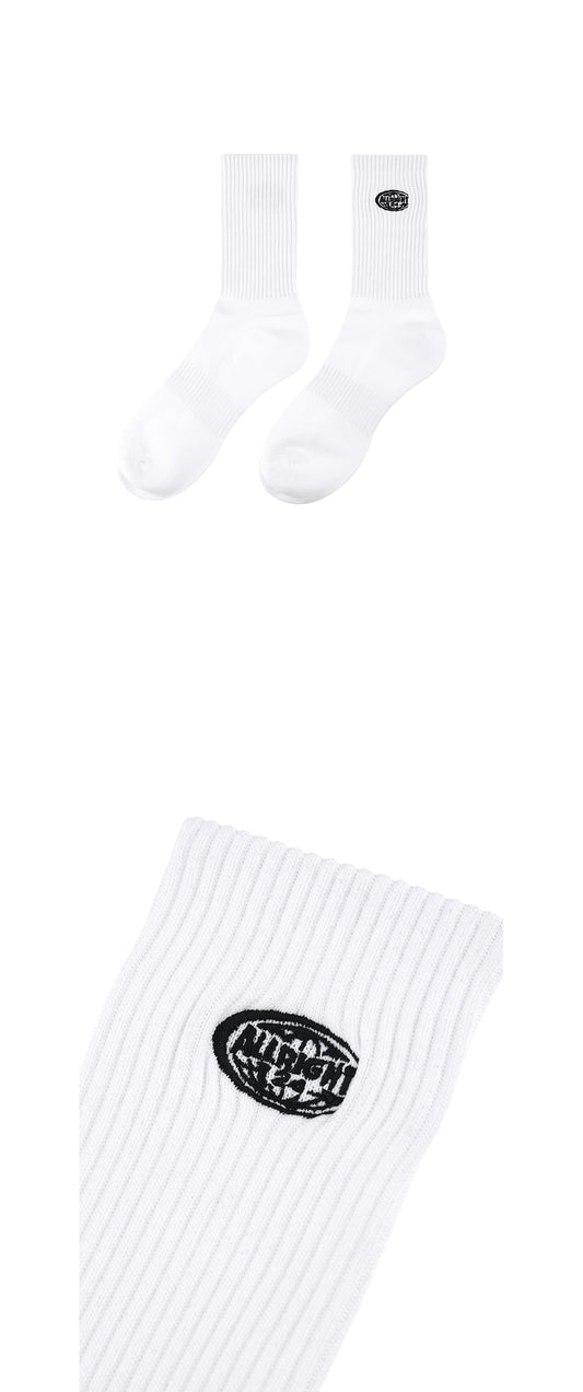 All Right Signature Patch Socks (White) — product detail