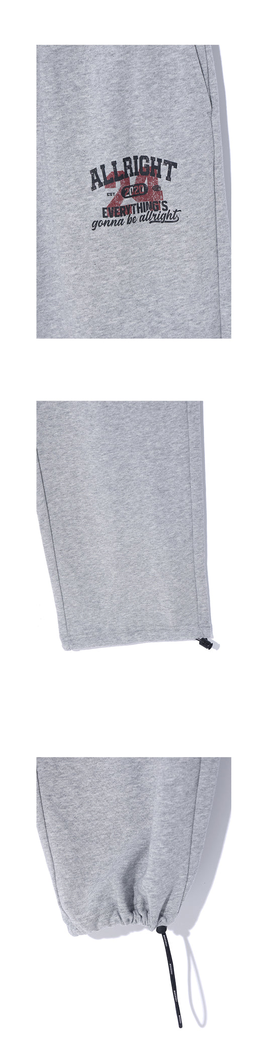 ALLRIGHT x 3 Sweat Pants (Gray) — product detail