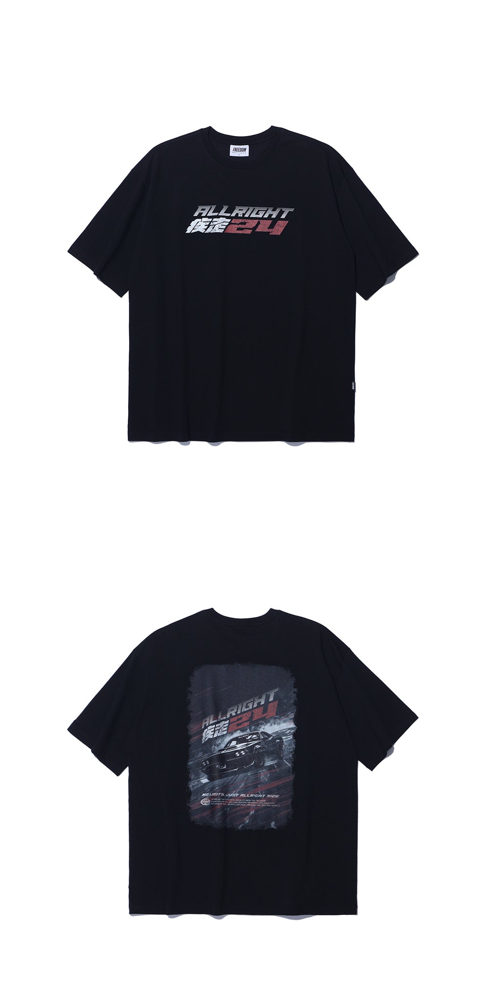 ALLRIGHT Run Overfit T-Shirt (Black) — product detail