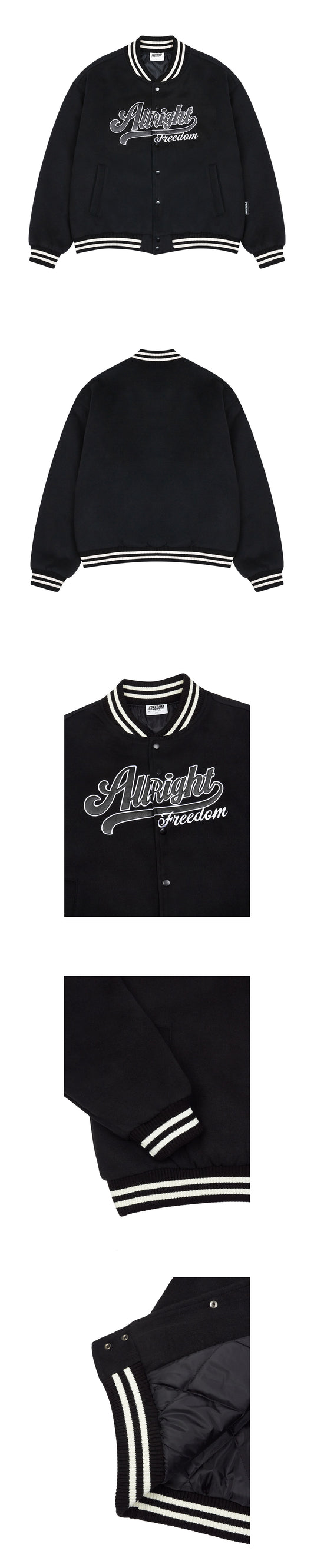 ALLRIGHT Varsity Jacket (Black) — product detail