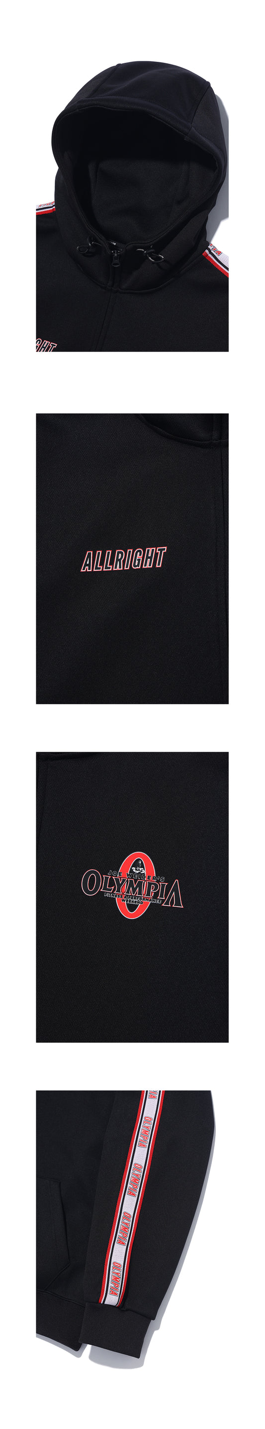 Olympia ALLRIGHT Mesh Embossed Hood (Black) — product detail