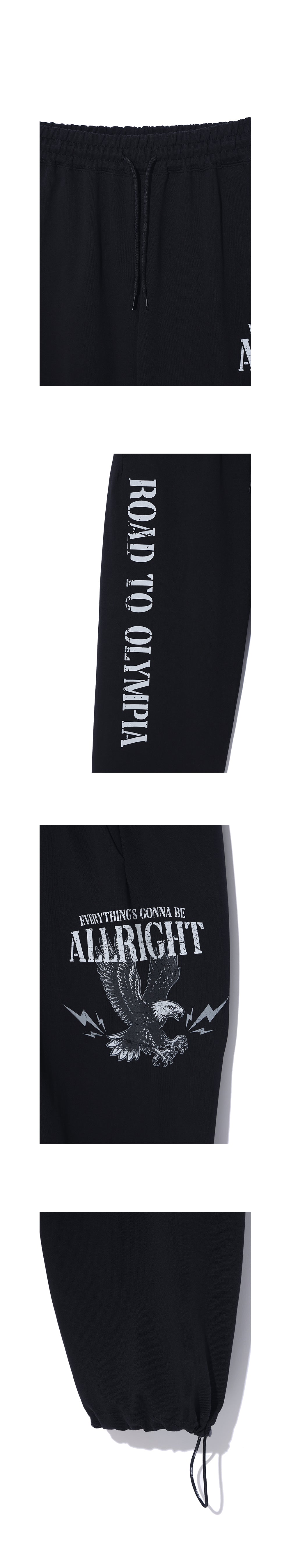 ALLRIGHT Apex RTO Sweat Pants (Black) — product detail