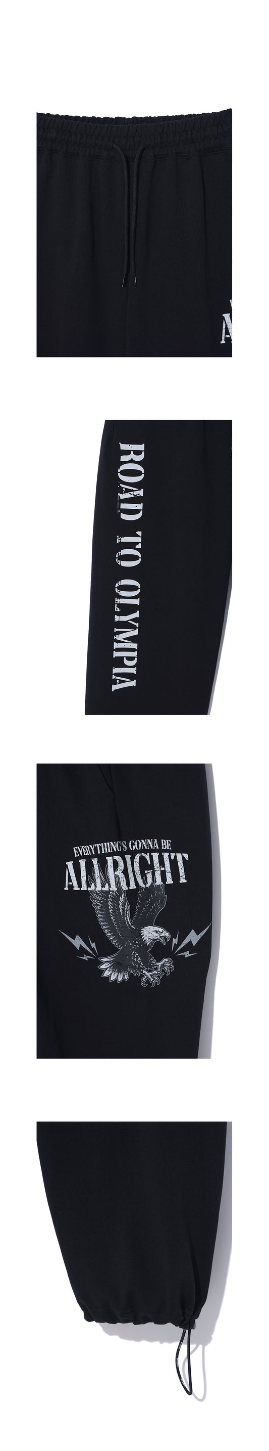 ALLRIGHT Apex RTO Sweat Pants (Black) — product detail