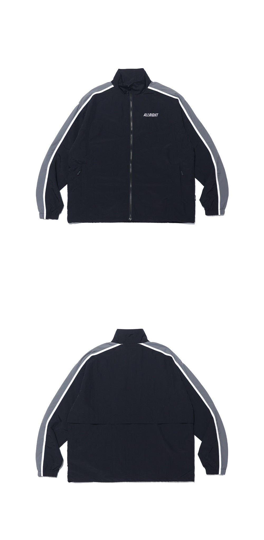 ALLRIGHT Sideline Windbreaker Jacket (Black) — product detail
