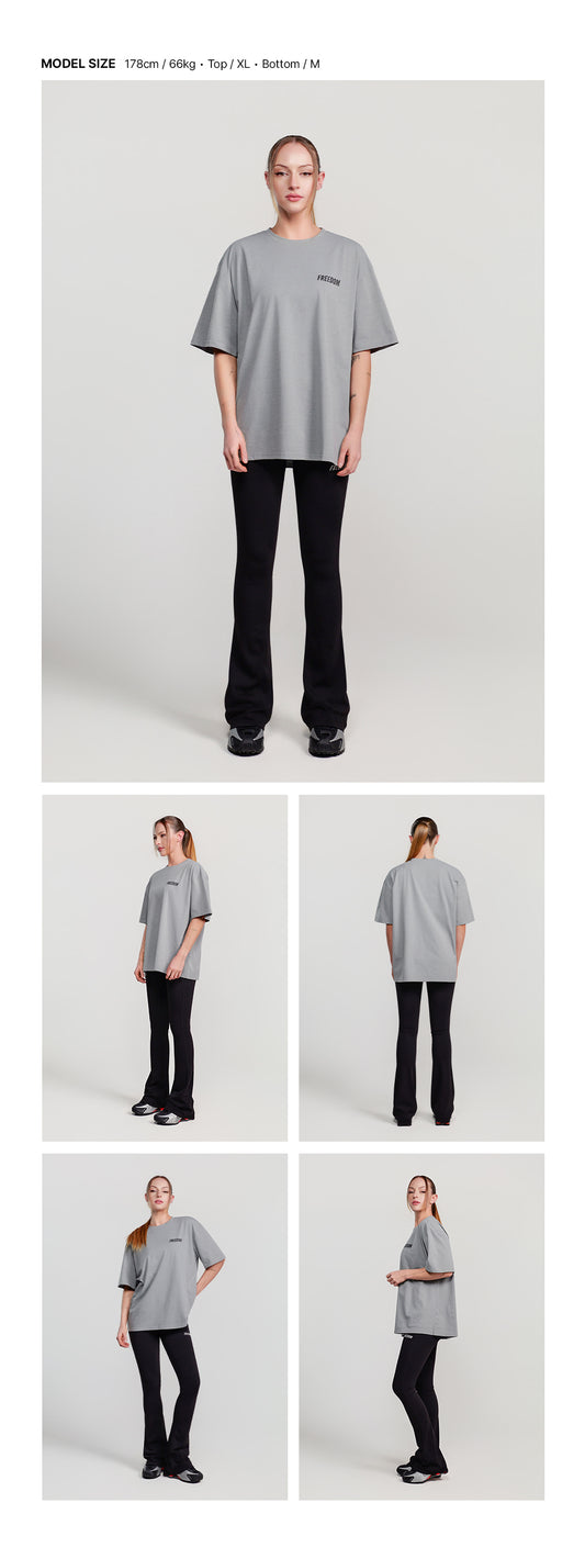 เสื้อยืด Essential ทรง Overfit (สีเทา)