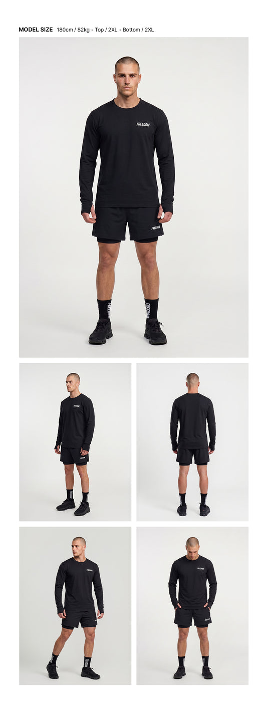 เสื้อแขนยาว Essential Active (สีดำ)