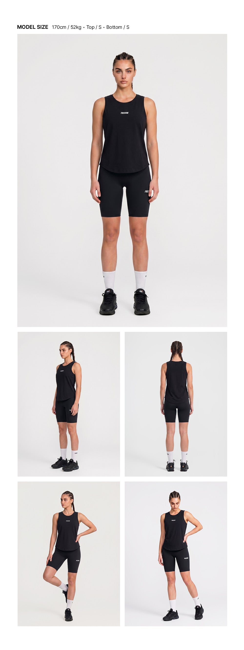เสื้อแขนกุดสำหรับผู้หญิงรุ่น Essential Active (สีดำ)