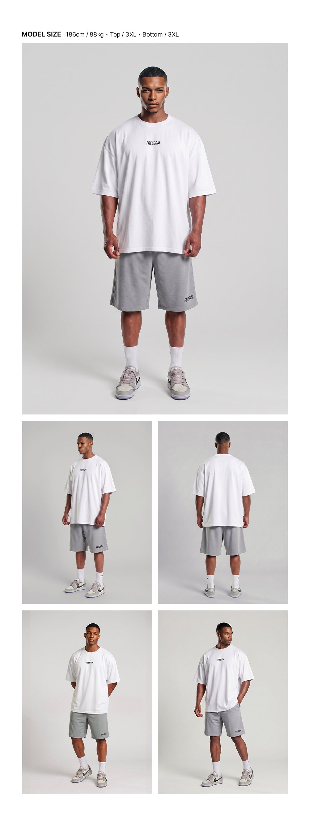 เสื้อยืดโอเวอร์ไซส์ผ้าตาข่ายคูลลิ่ง (สีขาว)