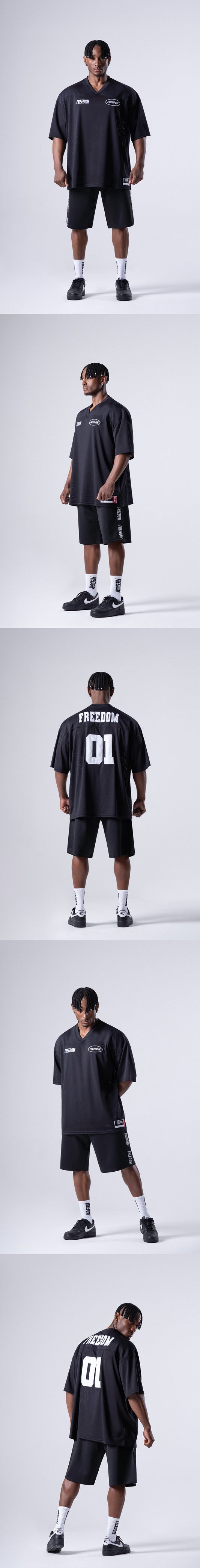 FREEDOM Mesh Rugby Jersey (Black) — product detail