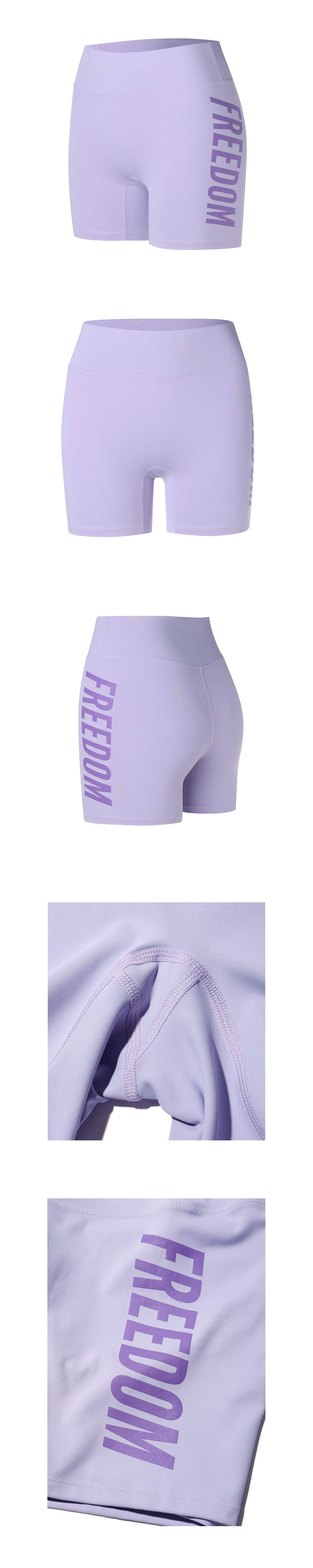 Women's Freedom Big Logo Biker Shorts (Purple) — product detail