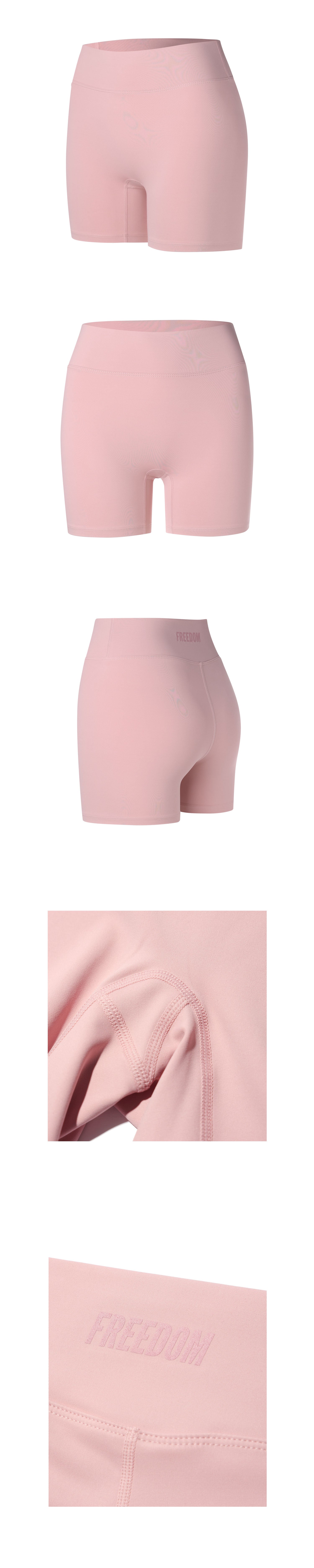 Women's Freedom Small Logo Biker Shorts (Pink) — product detail