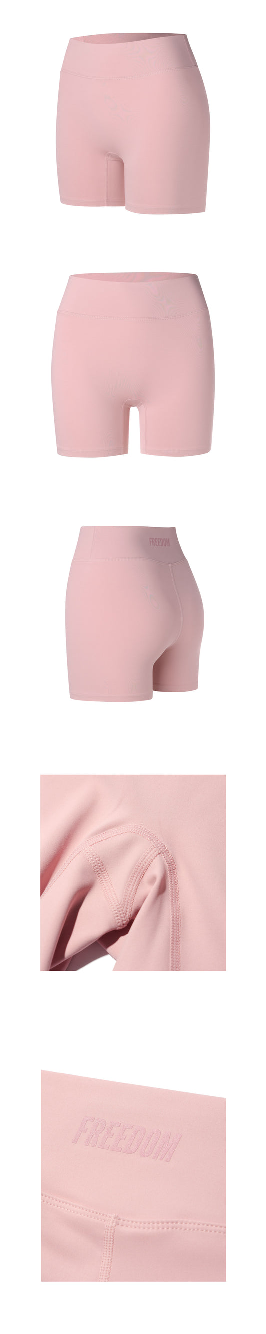 Women's Freedom Small Logo Biker Shorts (Pink) — product detail
