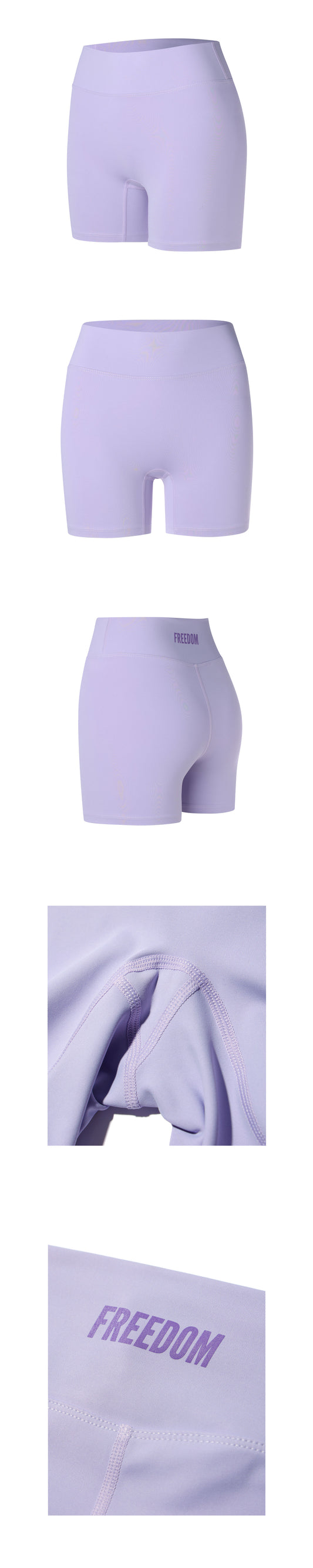 Women's Freedom Small Logo Biker Shorts (Purple) — product detail