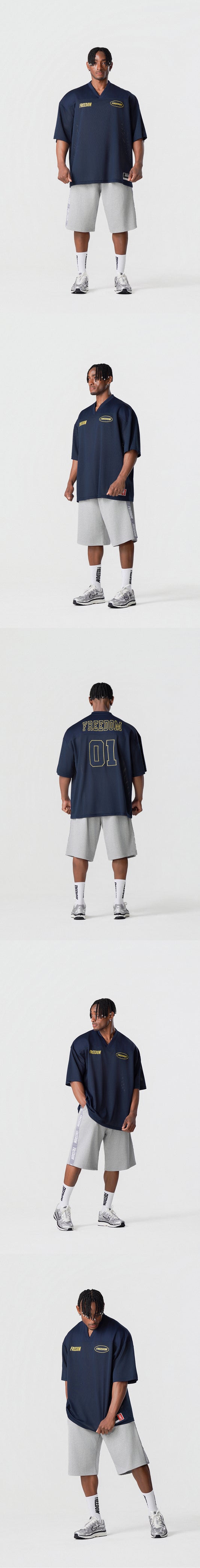 Freedom Mesh Rugby Jersey (Navy) — product detail