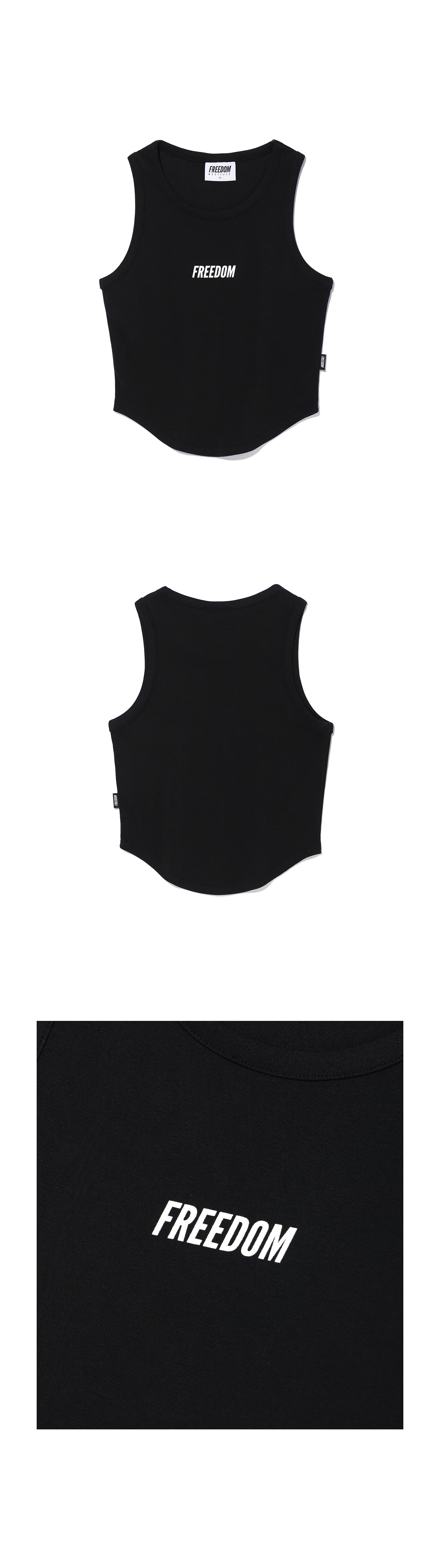 Women's Small Logo Sleeveless (Black) — product detail