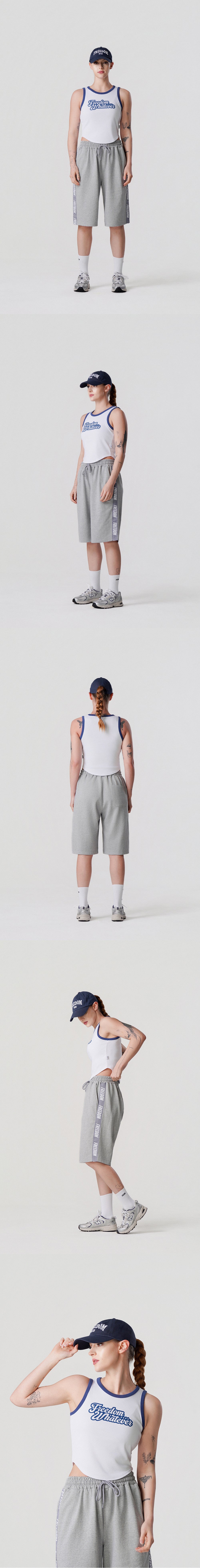 Women's Logo Ringer Sleeveless (White) — product detail