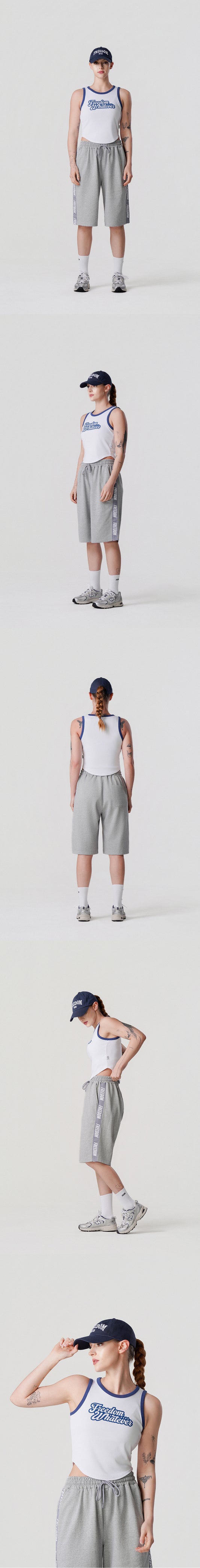 Women's Logo Ringer Sleeveless (White) — product detail