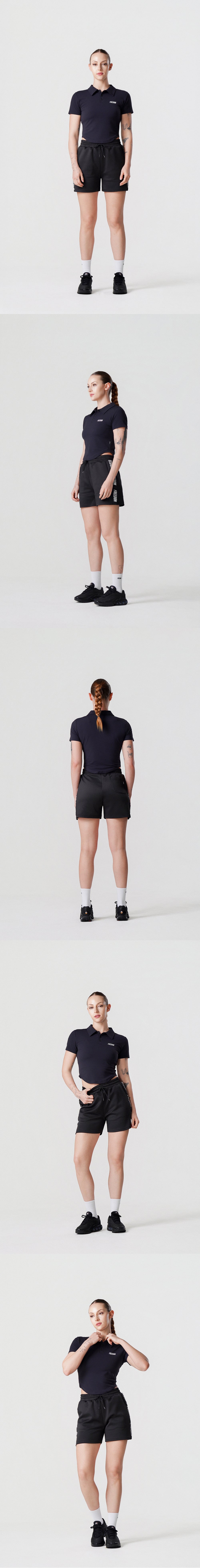 Women's Freedom Lettering Shorts (Black) — product detail