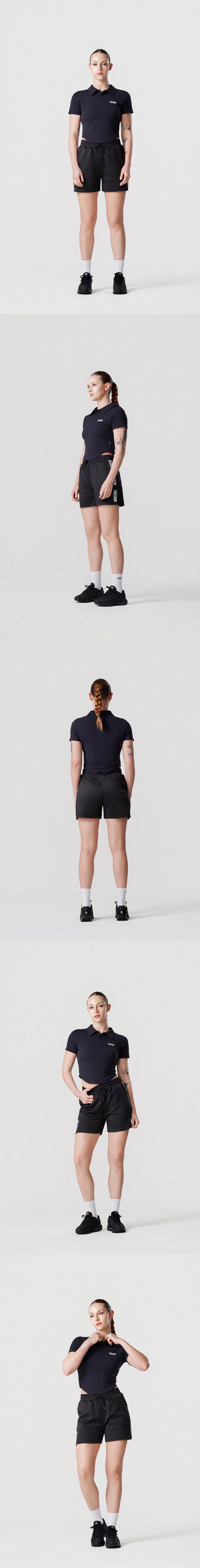 Women's Freedom Lettering Shorts (Black) — product detail