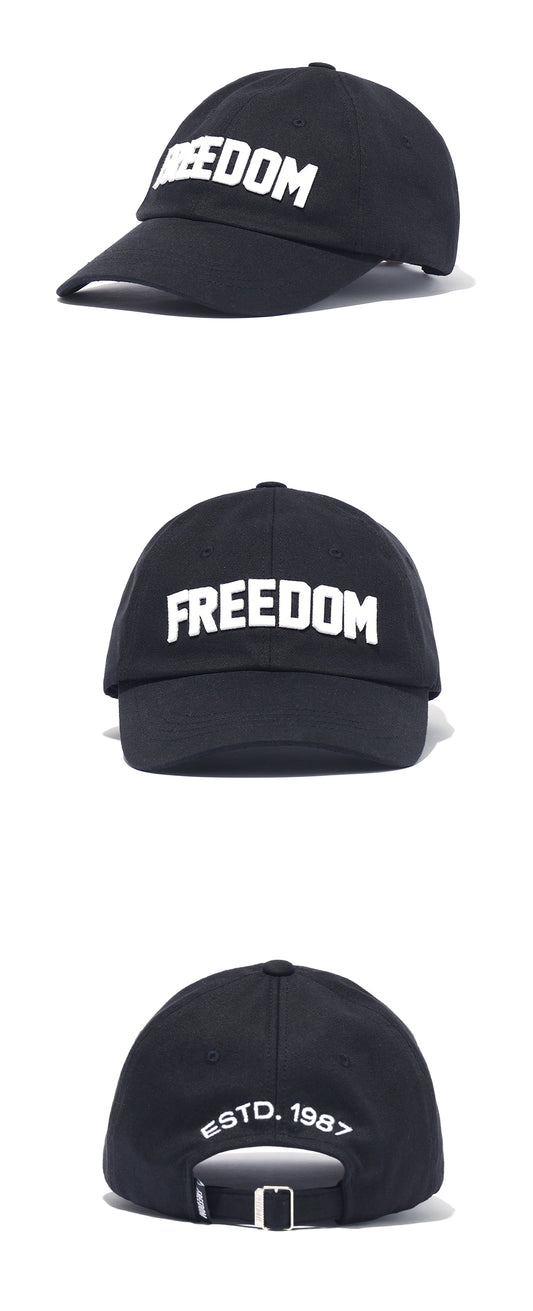 Felt Applique Logo Ball Cap (Black) — product detail