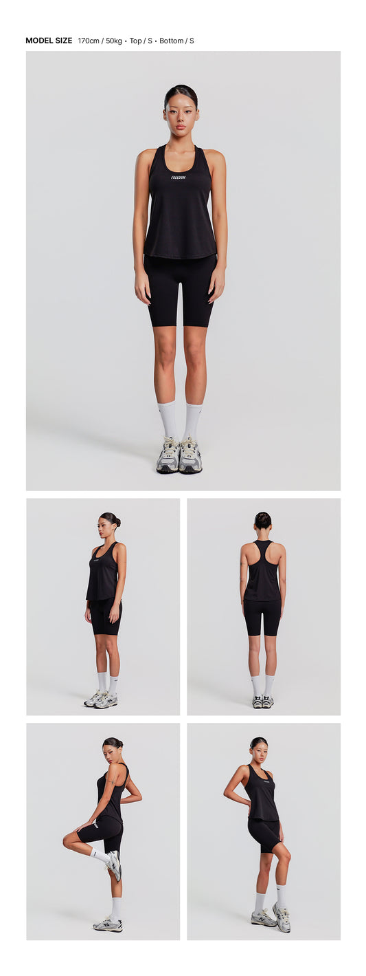 เสื้อกล้าม Racerback ทูอินวัน (สีดำ)