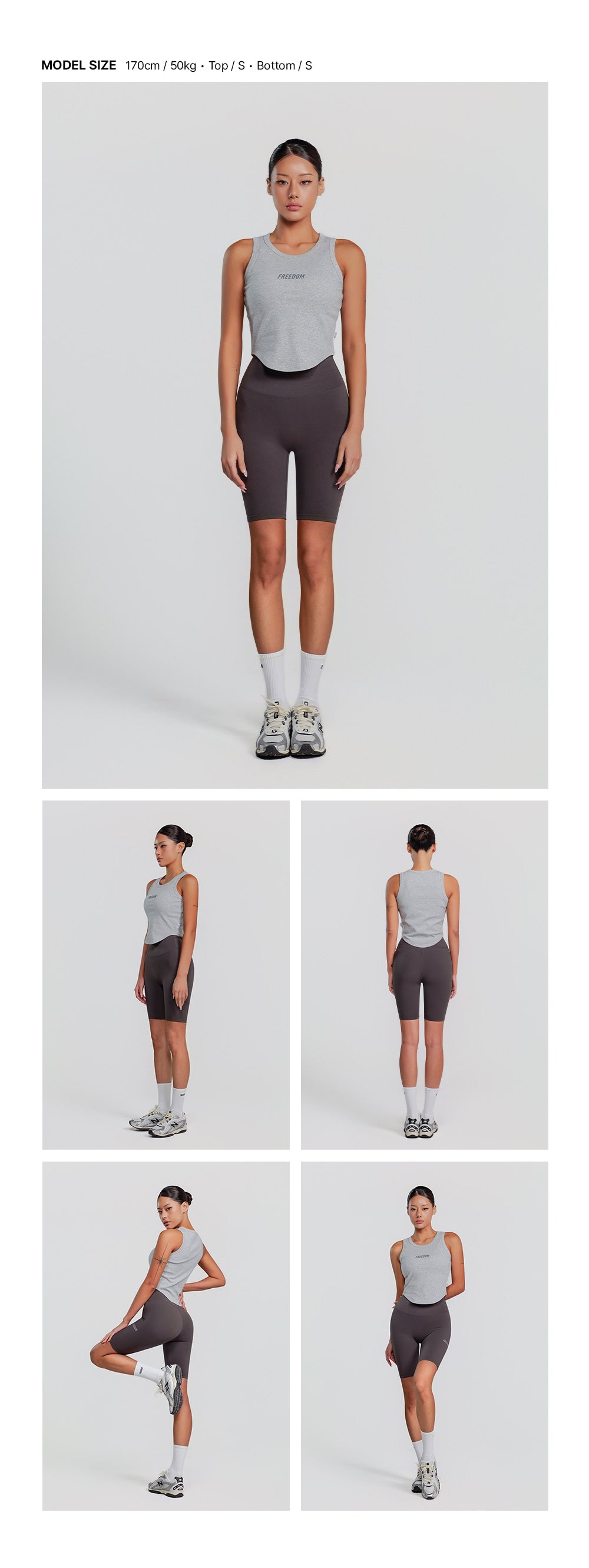 Women's Small Logo Sleeveless (Melange) — model wearing the outfit