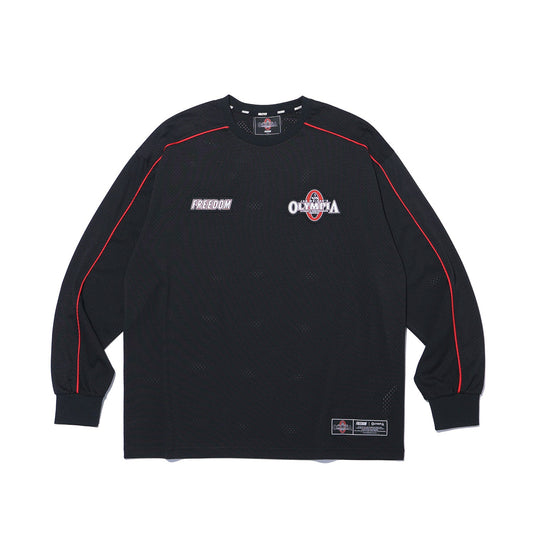 เสื้อแขนยาวตาข่าย Olympia Line All (สีดำ)