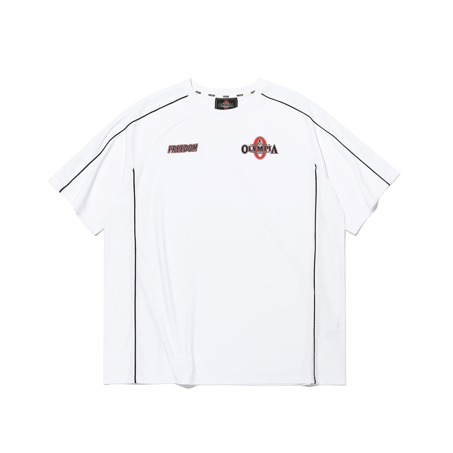 เสื้อยืดแขนสั้น Olympia Line Panel (สีขาว)