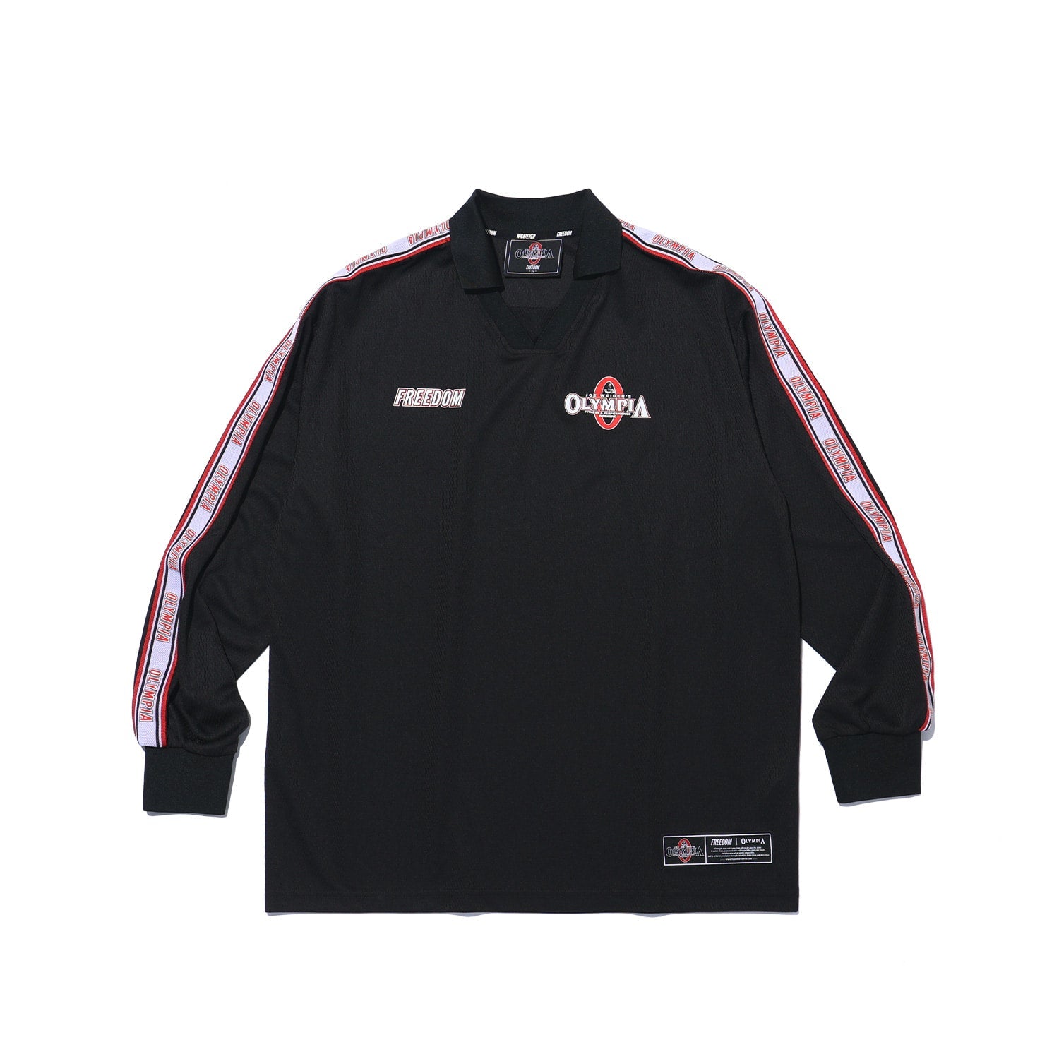 เสื้อแขนยาวผู้หญิง Olympia Lettering Football (สีดำ)
