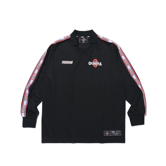 เสื้อแขนยาวผู้หญิง Olympia Lettering Football (สีดำ)