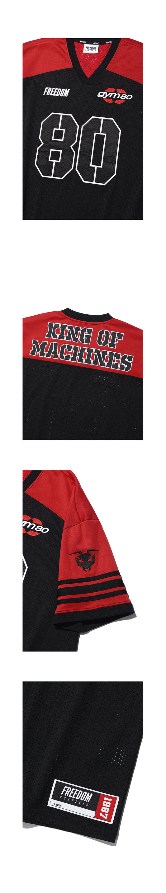 เสื้อรักบี้ GYM80 (สีดำ)
