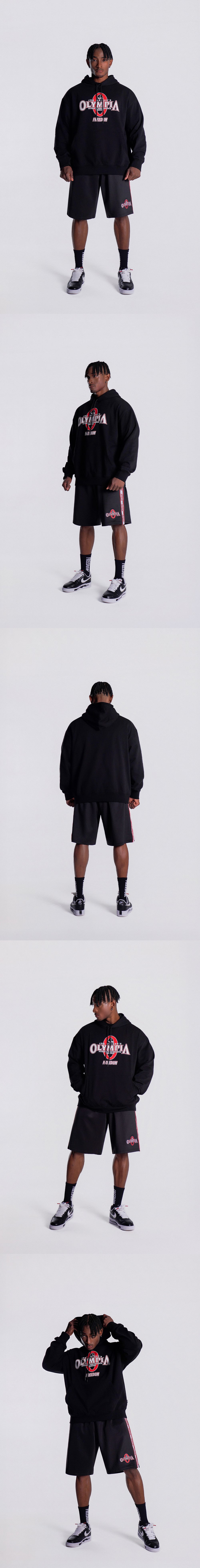 Olympia Big Logo Hoodie (Black) — product detail