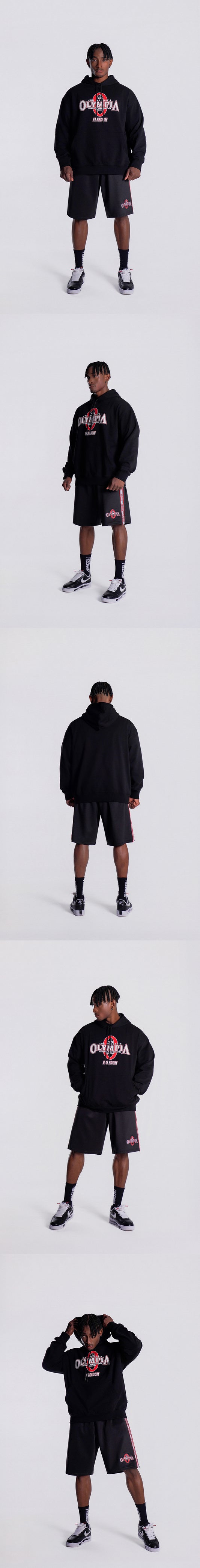 Olympia Big Logo Hoodie (Black) — product detail