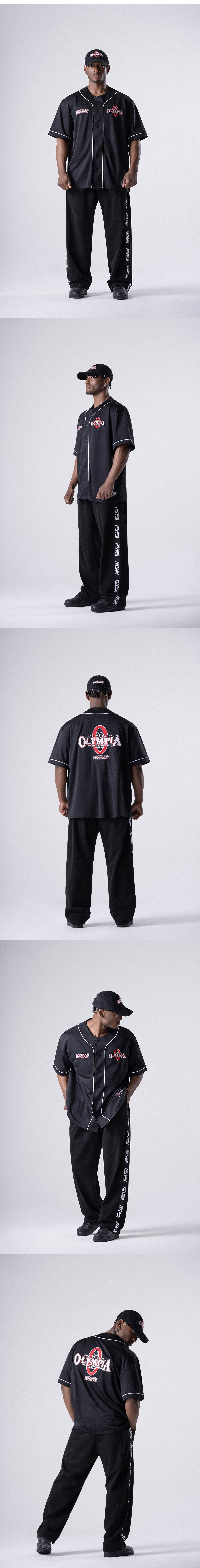 Olympia Baseball Jersey (Black) — product detail