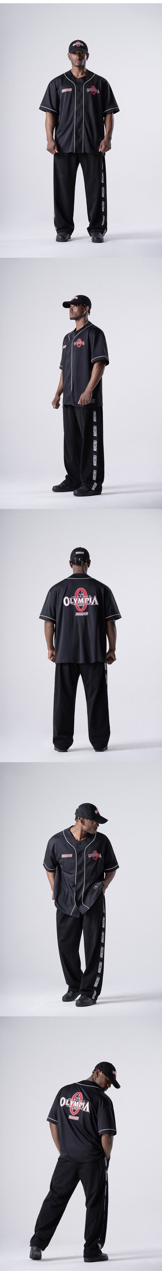 Olympia Baseball Jersey (Black) — product detail
