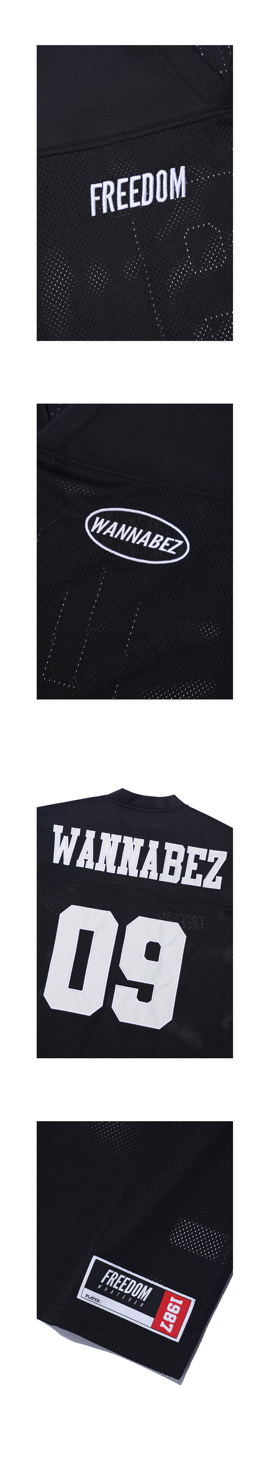 Wannabez Rugby Jersey (Black) — product detail