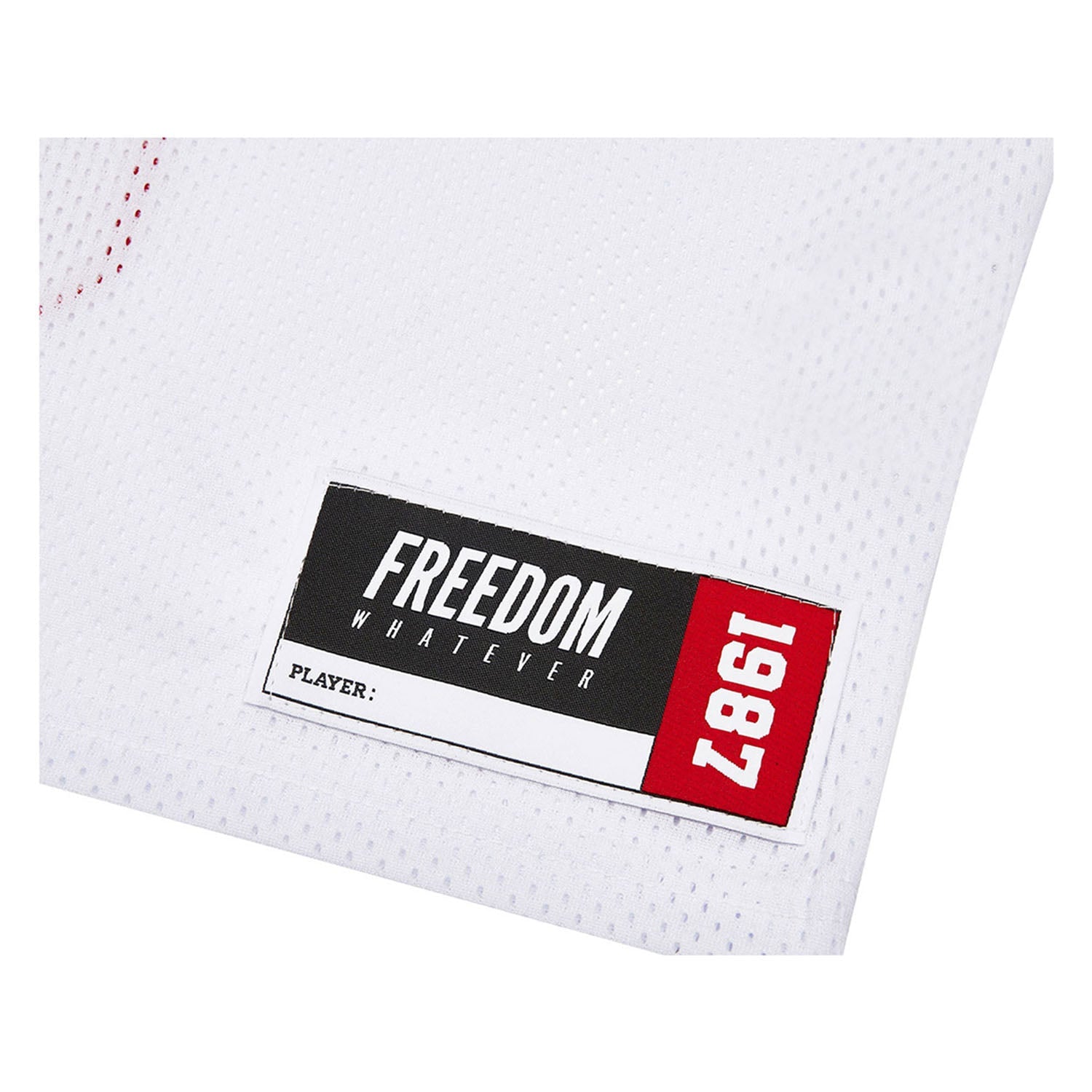 เสื้อรักบี้ครอปสำหรับผู้หญิงรุ่น Freedom (ขาว/แดง)