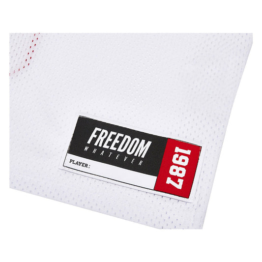 เสื้อรักบี้ครอปสำหรับผู้หญิงรุ่น Freedom (ขาว/แดง)