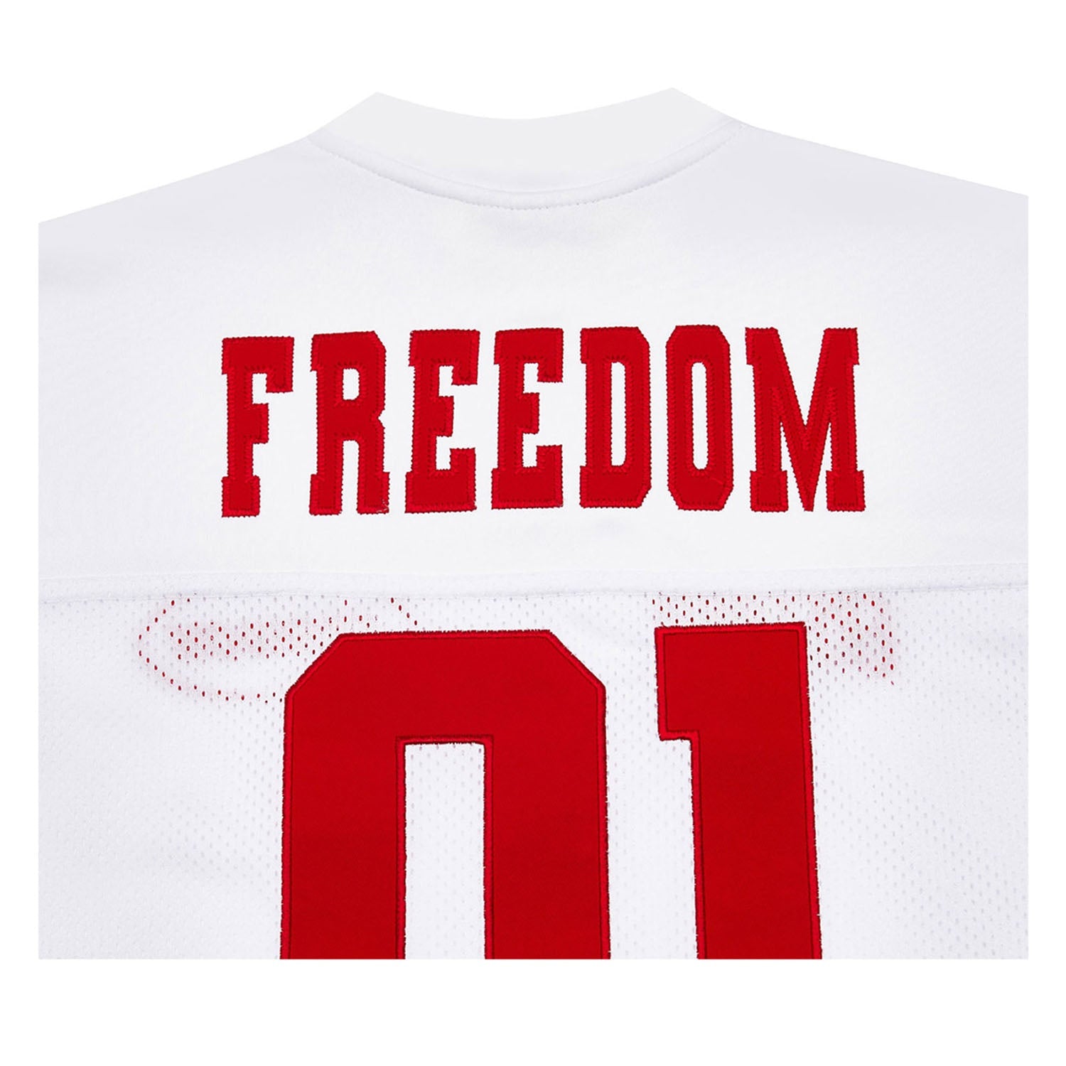 เสื้อรักบี้ครอปสำหรับผู้หญิงรุ่น Freedom (ขาว/แดง)