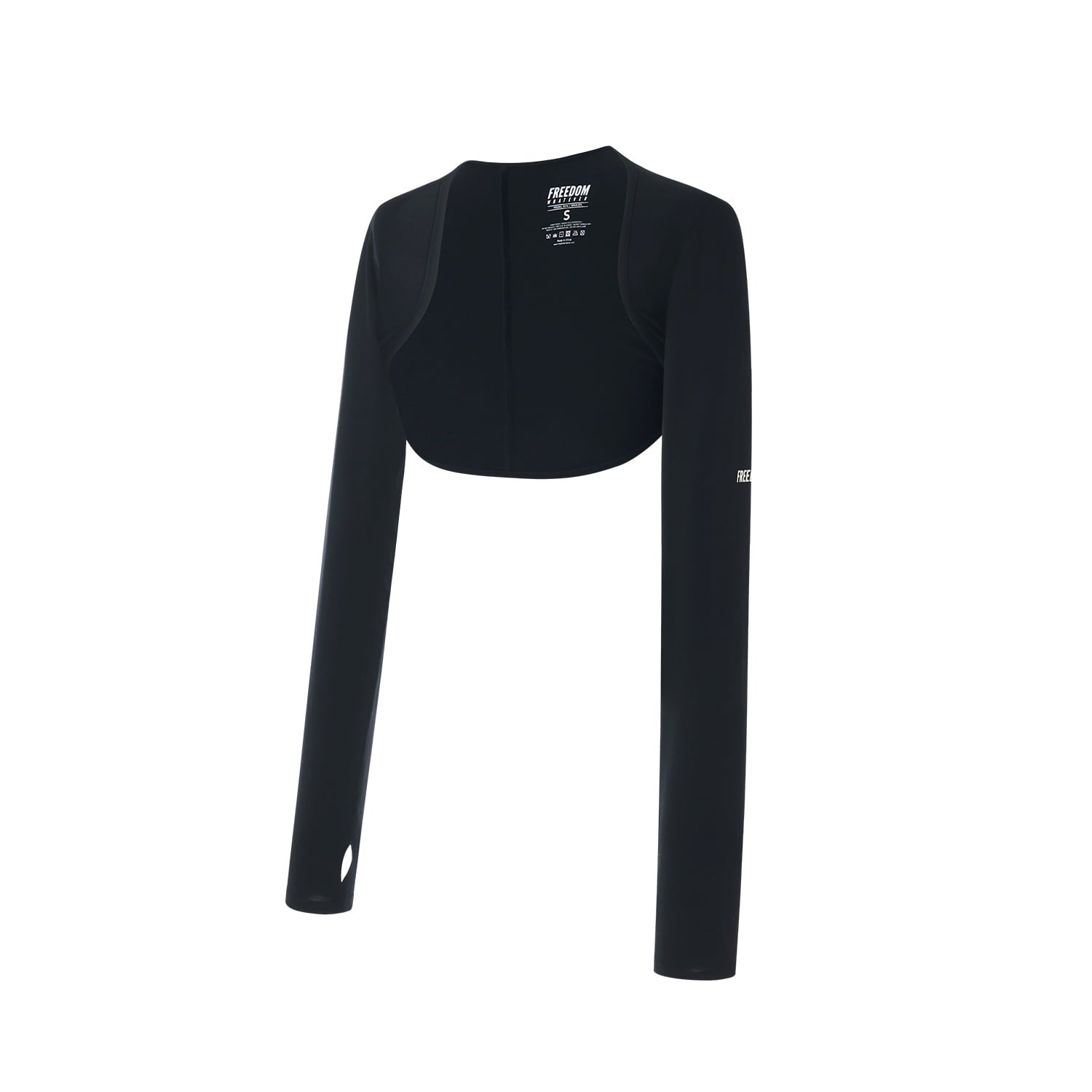เสื้อคลุมโบเลโร่แขนยาวผ้าโมดัล ทรงสลิม (สีดำ)